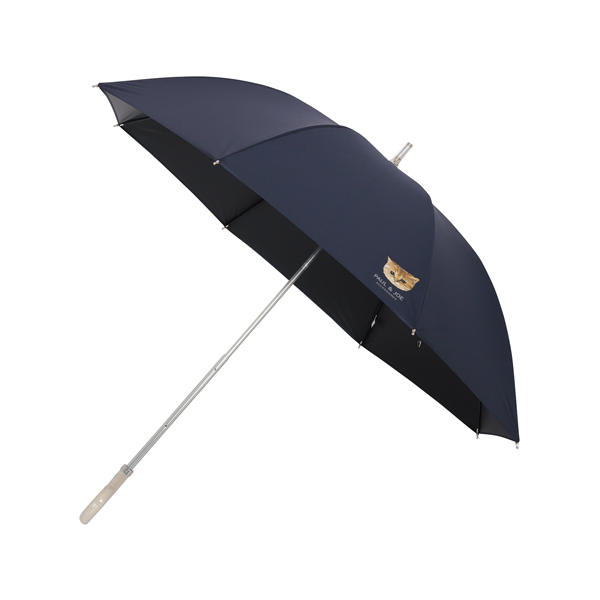 日傘（晴雨兼用） 長傘 ワンポイントヌネット ネイビーブルー – ポール 