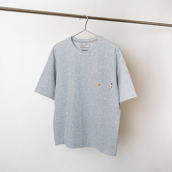 ▼【ワンマイルウェア】men's ヌネットワッペン　Tシャツ　グレー