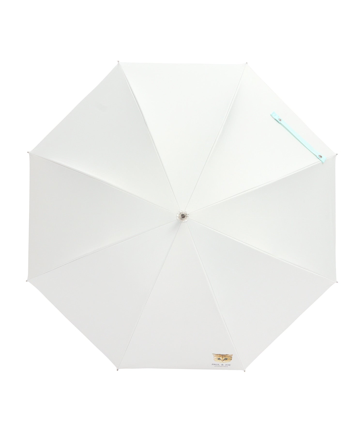 日傘（晴雨兼用） 長傘 ワンポイントヌネット ホワイト – ポール